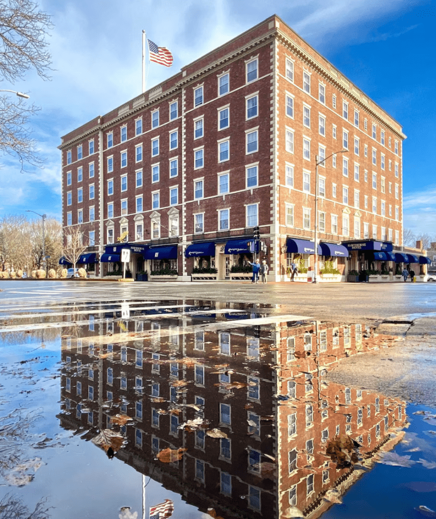 Outside the Hawthrone Hotel Salem Ma