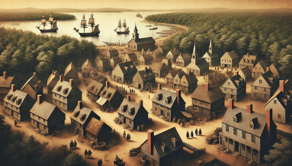 Salem Massachusetts Over head view