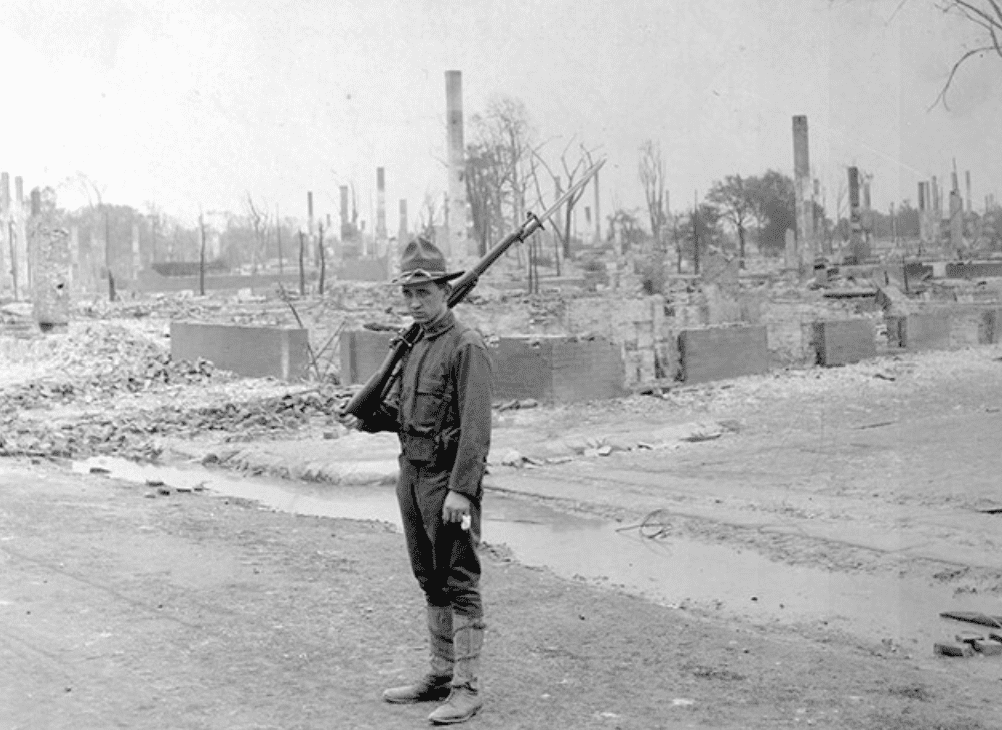 Damage From the Great Salem fire in Massachusetts