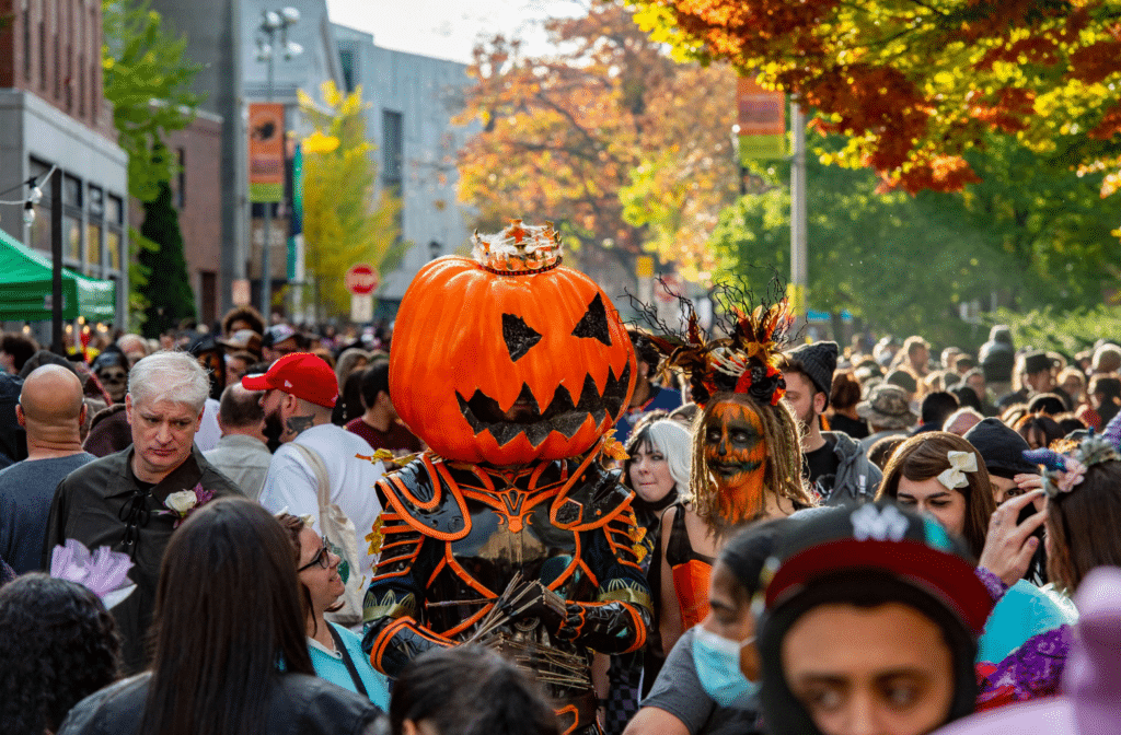 Salem Massachusetts Essex Street in October Halloween