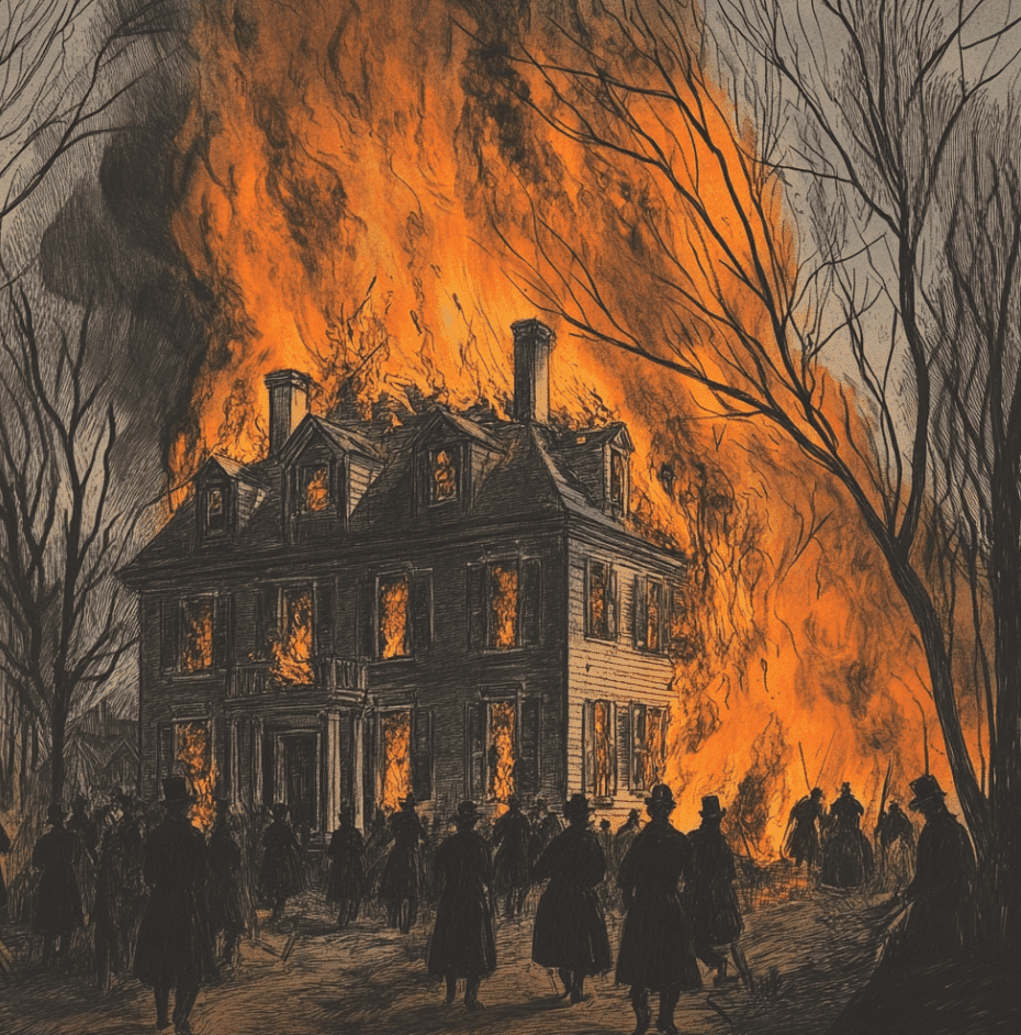 Tragic fire at the Ropes Mansion in 1839