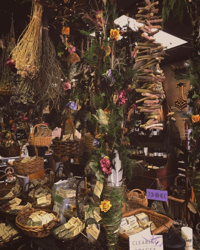 buy herbs and crystals for spells Salem downtown