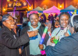 Friends Gather Around the Iron Throne at Salem's Frozen Fire Festival