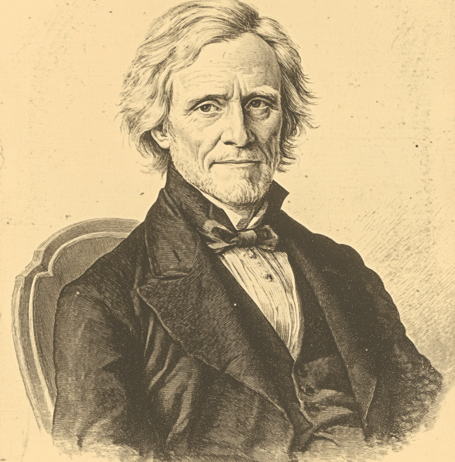 A vintage illustration of Dr. Nathaniel Peabody, a 19th-century physician, dentist, and educator. He is depicted as an elderly man with a thoughtful expression, wearing formal attire including a bow tie and suit jacket. Dr. Peabody is known for his contributions to medicine, education, and his influence on his notable daughters: Elizabeth, Mary, and Sophia Peabody. The illustration highlights his dignified presence and intellectual legacy.